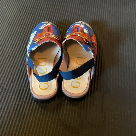 Princetown Gucci kid canvas slippers - Picture 2 of 4